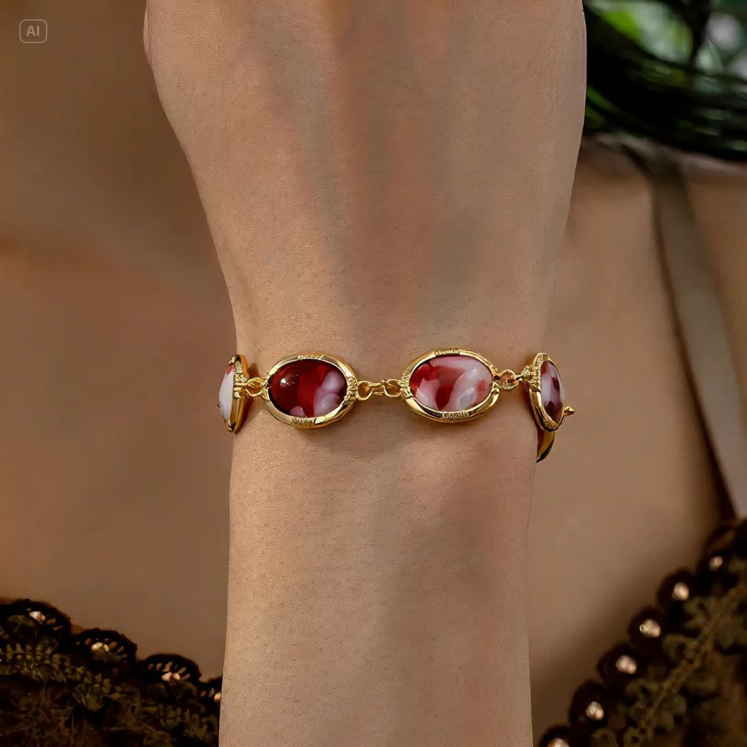 Vintage Gemstone Bracelet for Women - Festivals Birthdays Dates...